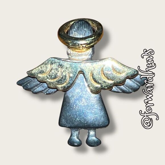 Bundle Sale 3 for $15 | Silver & Gold Tone Signed IM 95 Angel Pin - Picture 1 of 8
